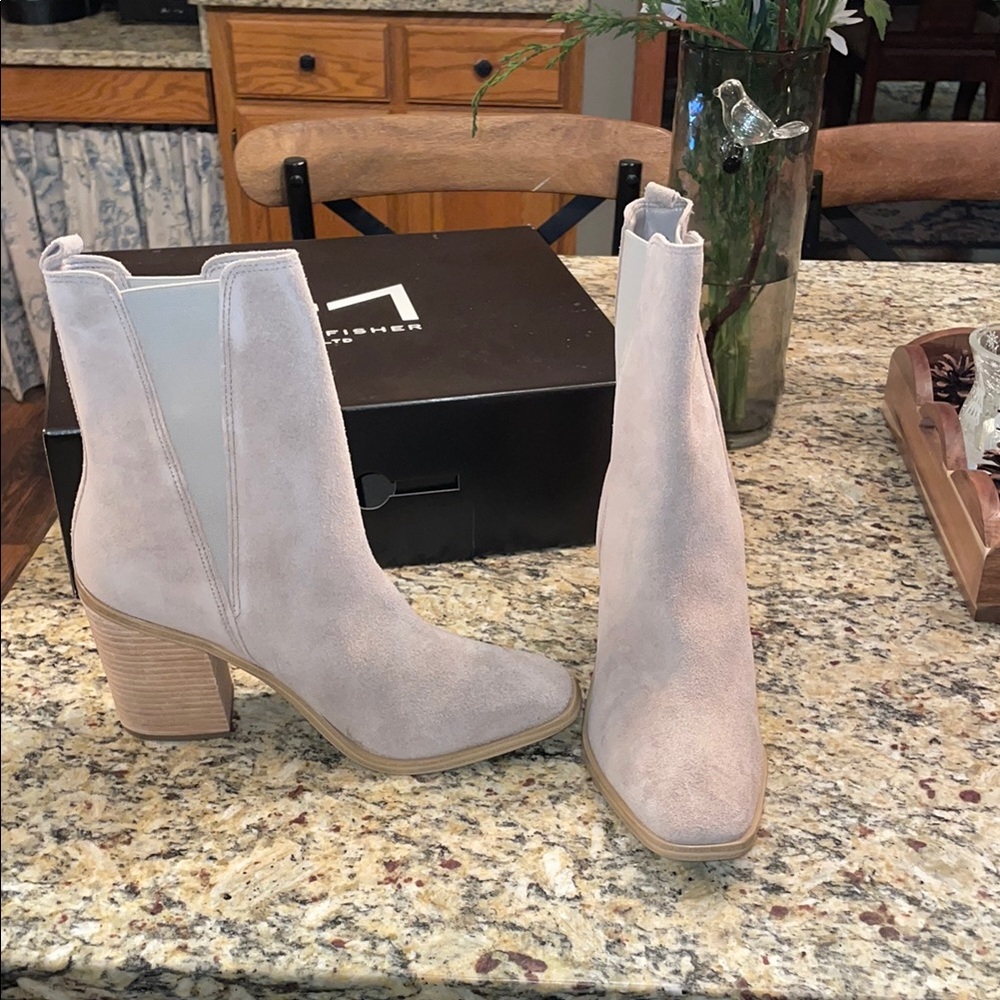Marc Fisher Women's Suede Ankle Boots - Natural